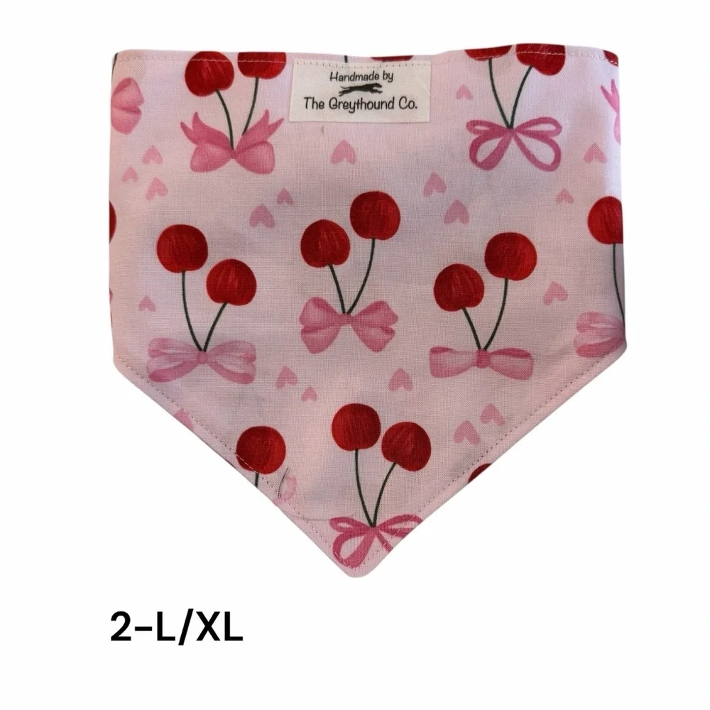 Pink Cherry Dog Bandana